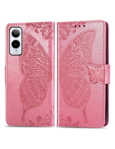 Funda billetera DAMONDY para Cricket Icon 6 - Rosa, cuero PU