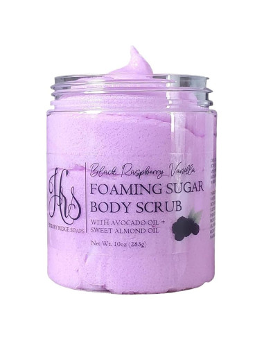 Exfoliante Espumoso Corporal Natural Frambuesa Negra y Vainilla