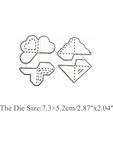 Plantilla de Corte de Metal Hina para Scrapbooking 7.3x5.2cm