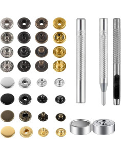 Kit de Broches a Presión CRAFTMEMORE 40 Juegos 12.5mm Metálicos 2