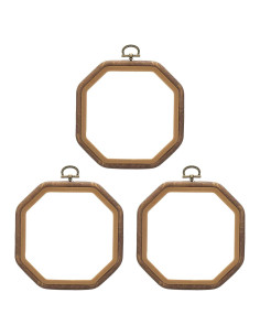 Aros de Bordado PATIKIL 15.24cm Imitación Madera 3 Piezas