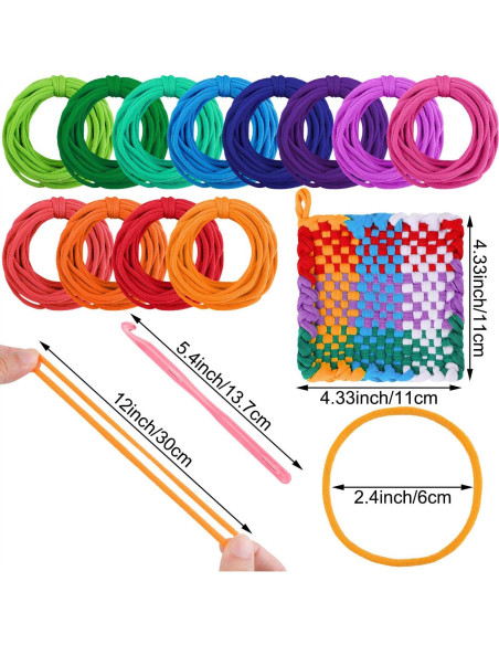 Bucles de Tejido Aodaer 192 Piezas Multicolor para Manualidades Bucles de Tejido Aodaer 192 Piezas Multicolor para Manualidades