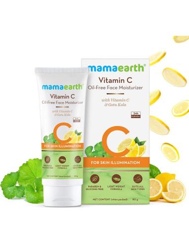 Hidratante Facial Libre de Aceite MAMAEARTH 80ml Vitamina C