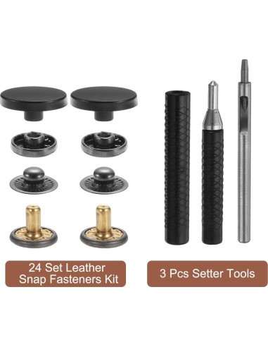 Kit de Broches a Presión de Cuero HARFINGTON 24 Set 20mm