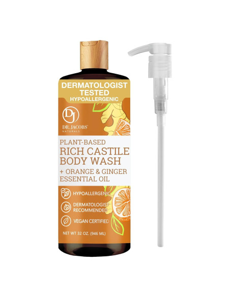 Jabón Corporal Natural Dr. Jacobs Naranja y Jengibre 907g Jabón Corporal Natural Dr. Jacobs Naranja y Jengibre 907g