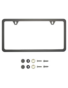 Marco de Placa de Licencia KA Depot Slim Negro Mate Acero Inoxidable