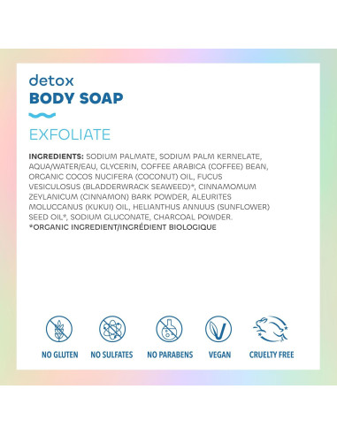Jabón Corporal Detox Exfoliante Seaweed Bath Co. 106g