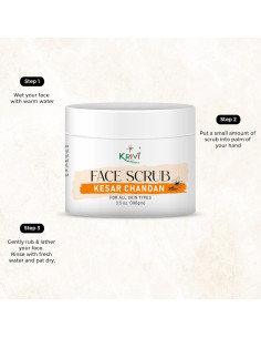 Exfoliante Facial Natural Krivi Herbals 100g - Azafrán y Sándalo 2