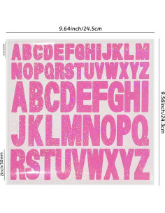 Calcomanías de Letras Starboling Rosa 5cm y 2.5cm para Manualidades 2