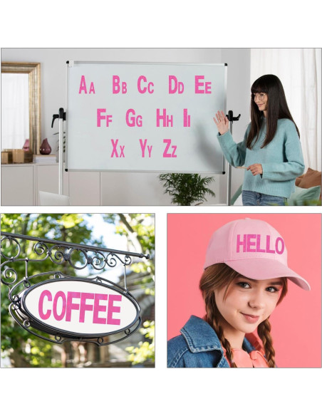 Calcomanías de Letras Starboling Rosa 5cm y 2.5cm para Manualidades Calcomanías de Letras Starboling Rosa 5cm y 2.5cm para Manualidades