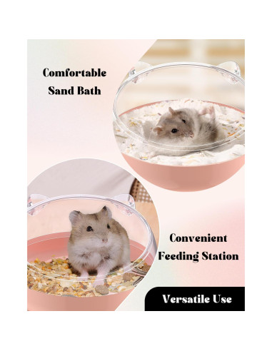 Contenedor de Baño de Arena Pawfly para Hámsteres y Animales Pequeños