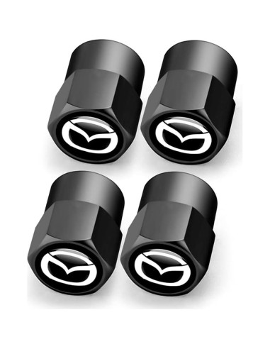 Tapa de Válvula de Neumático HiSport Hex 016 Negra 4 Piezas