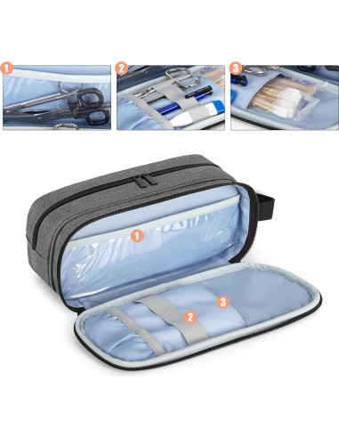 Funda para Estetoscopio Trunab Gris, Capacidad 2 Estetoscopios