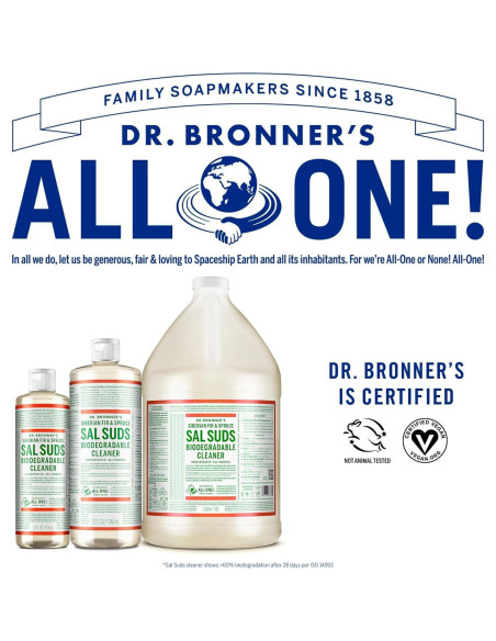 Dr. Bronner's Sal Suds Limpiador Biodegradable 1L Multiusos Dr. Bronner's Sal Suds Limpiador Biodegradable 1L Multiusos