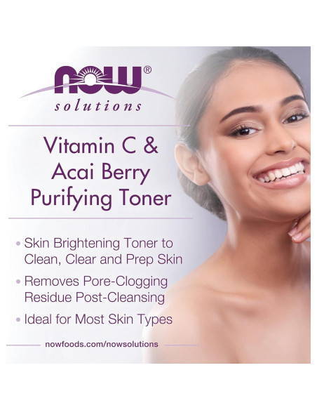 Tónico Purificante NOW de Vitamina C y Baya de Acai 240ml Tónico Purificante NOW de Vitamina C y Baya de Acai 240ml