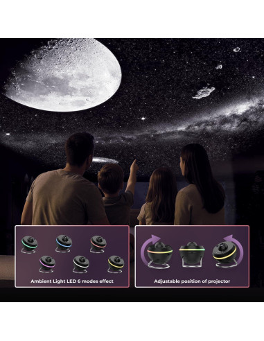 Proyector de Galaxia Samosvit 4K - Luz Nocturna LED 15.24cm