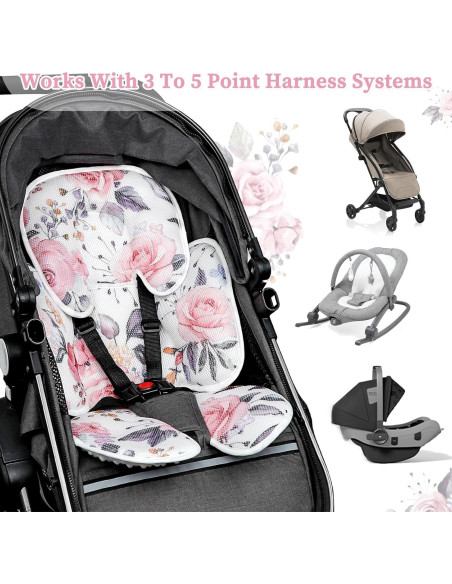 Inserto para Asiento de Auto Pea Pod 2 en 1 Rosa Floral Inserto para Asiento de Auto Pea Pod 2 en 1 Rosa Floral