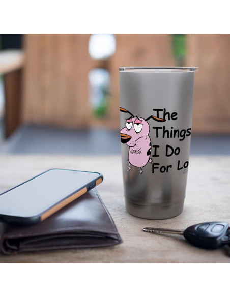 Taza Aislada de Acero Inoxidable Coraje el Perro Cobarde 591 ml Taza Aislada de Acero Inoxidable Coraje el Perro Cobarde 591 ml