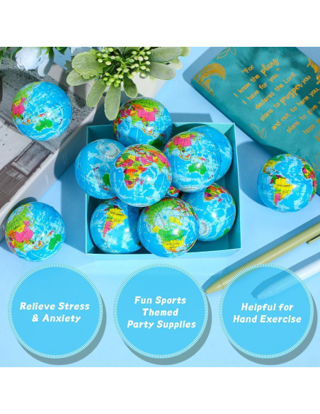 150 Pelotas de Estrés Globo Poen 5 cm con Bolsa Azul 150 Pelotas de Estrés Globo Poen 5 cm con Bolsa Azul