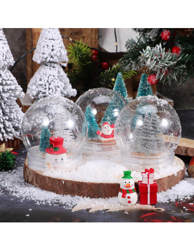 BESTOYARD 15 Bolas de Nieve Transparentes para Manualidades