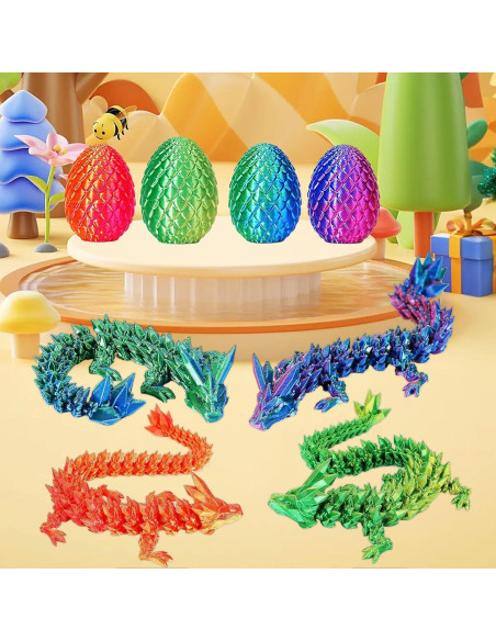 Huevos de Dragón Impresos en 3D JOD - Set de 4 Piezas Huevos de Dragón Impresos en 3D JOD - Set de 4 Piezas