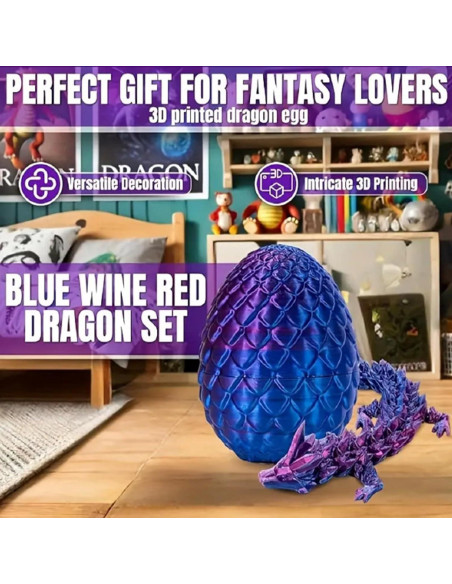 Huevos de Dragón Impresos en 3D JOD - Set de 4 Piezas Huevos de Dragón Impresos en 3D JOD - Set de 4 Piezas