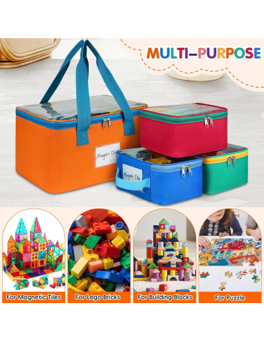 Paquete de 4 Bolsas de Almacenamiento ZIOZERTT para Juguetes