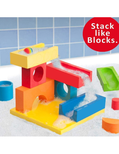 Carrera de Pelotas y Cascada BathBlocks Just Think Toys 3-7 años