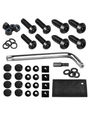 Tornillos Antirrobo para Placas de Licencia ZNDAW Hexagonal Negro
