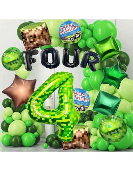 Conjunto de globos temáticos de píxeles WENTIYA - 15 piezas Conjunto de globos temáticos de píxeles WENTIYA - 15 piezas