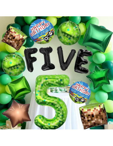 Conjunto de globos temáticos de píxeles WENTIYA - 15 piezas