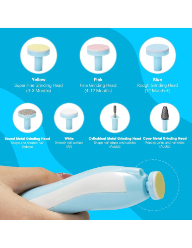 Cortador de Uñas Eléctrico Loveishere 21 en 1 con Luz LED