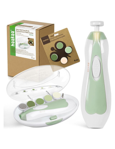 Cortador de Uñas Eléctrico Haakaa para Bebés y Adultos - Pradera