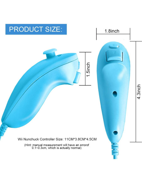 Controlador Nunchuck XiQiDianr para Wii y Wii U - 4 Colores Controlador Nunchuck XiQiDianr para Wii y Wii U - 4 Colores