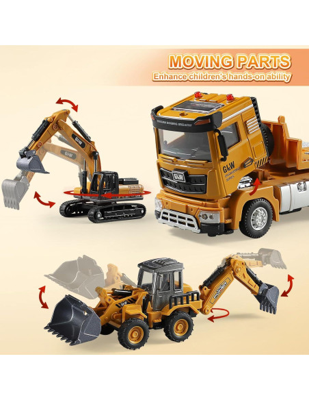 Juego de Camiones Transportadores GLW - Excavadora y Más Juego de Camiones Transportadores GLW - Excavadora y Más