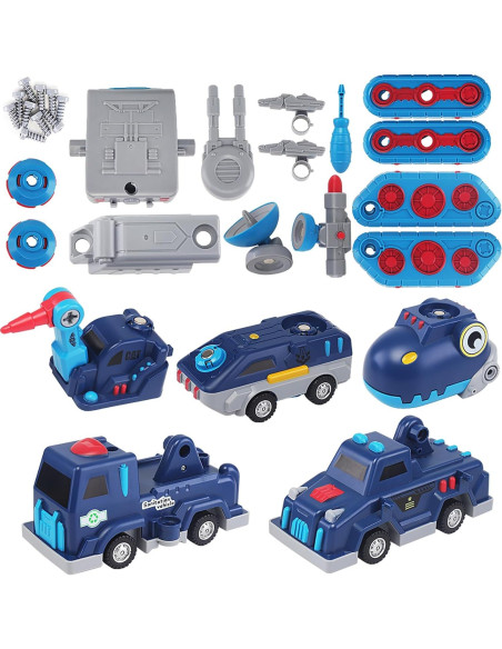 Juguete Desarmable Quercitron 5-en-1 Camiones y Robot Juguete Desarmable Quercitron 5-en-1 Camiones y Robot