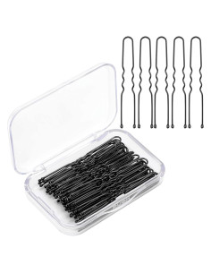 AIEX Kit 50 Pasadores de Pelo Negros 5 cm Metal Duradero