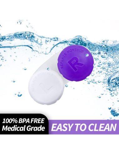 Estuche para Lentes de Contacto RHUI Negro - Paquete de 3