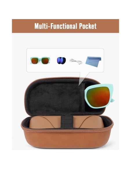 Funda Dura para Gafas de Sol WOMACO MGN032 Marrón Funda Dura para Gafas de Sol WOMACO MGN032 Marrón