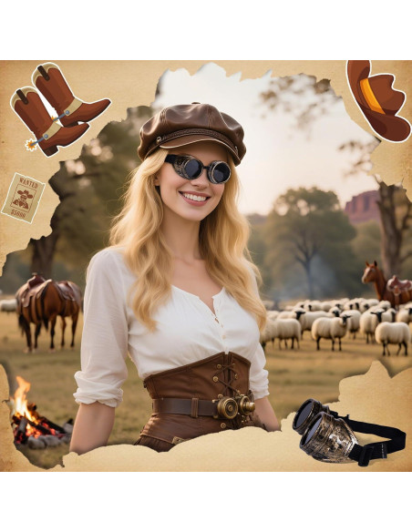 Gafas Steampunk ROC PARTY Bronce Antiguo Ajustables Gafas Steampunk ROC PARTY Bronce Antiguo Ajustables
