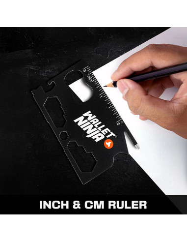 Wallet Ninja Multitool 19 en 1 - Herramienta de Acero 10.16 cm