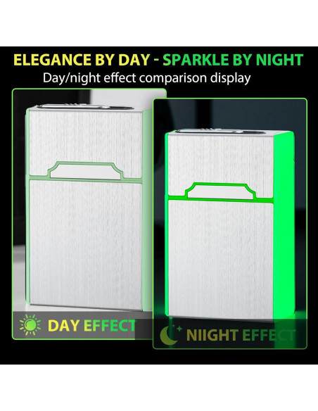 Estuche para Cigarrillos Masseul Negro con Encendedor Eléctrico Estuche para Cigarrillos Masseul Negro con Encendedor Eléctrico