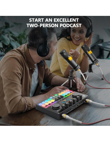 Paquete de Podcast para 2 con Mezclador M100 y Micrófonos XLR