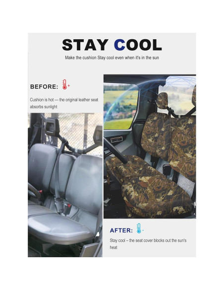 Cubierta de Asiento UTV ZIDIYORUO Negra para Can Am Defender 2016-2025 Cubierta de Asiento UTV ZIDIYORUO Negra para Can Am Defender 2016-2025