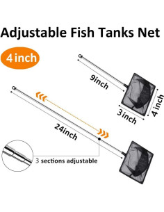 Red de Pesca Extensible Grepol de Acuario 10.16 cm Acero Inoxidable 2