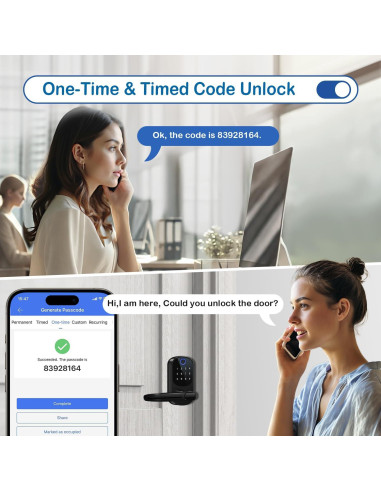 Cerradura Inteligente MSR605 Sin Llave con Huella Dactilar y Teclado