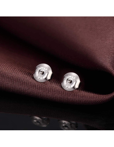 Respaldos de Aretes DELECOE 6 Pares Plata 925 Hipoalergénicos