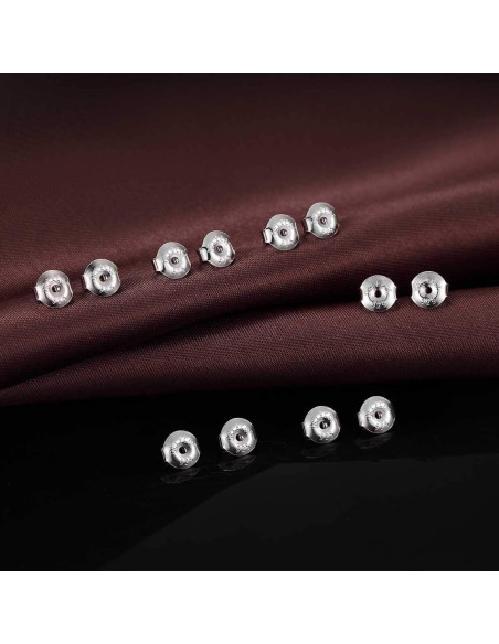 Respaldos de Aretes DELECOE 6 Pares Plata 925 Hipoalergénicos Respaldos de Aretes DELECOE 6 Pares Plata 925 Hipoalergénicos
