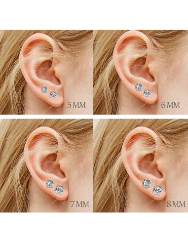 Pendientes Magnéticos Hipoalergénicos Acero Inoxidable 6mm