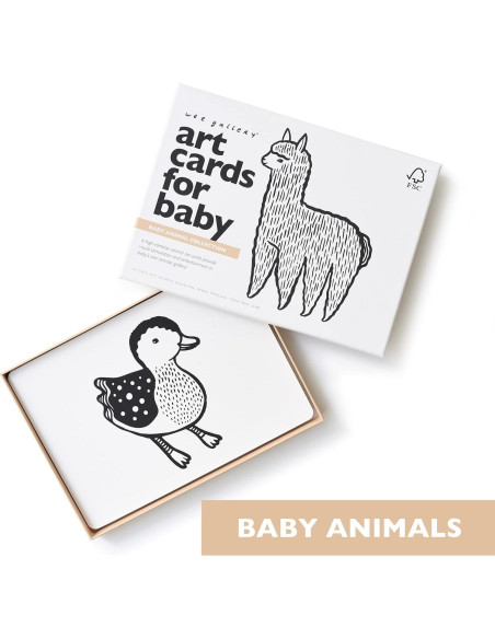 Tarjetas de Arte Wee Gallery para Bebés - Animales en Blanco y Negro Tarjetas de Arte Wee Gallery para Bebés - Animales en Blanco y Negro